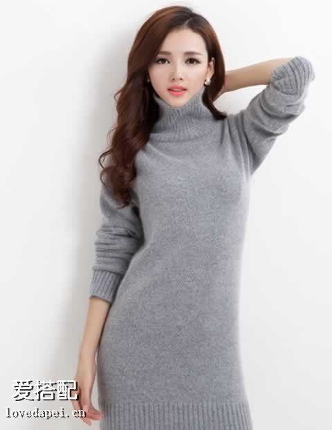 高领毛衣搭配,找回淑女范儿